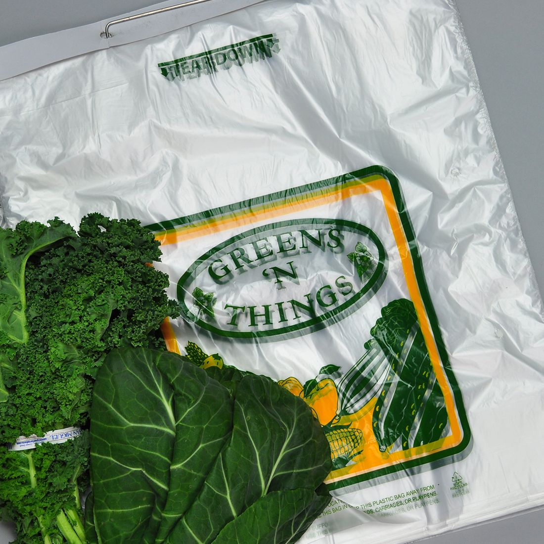 17 X 18 + 6 BG + 1 1/2 LP High Density Polyethylene Wicketed Vented Greens Bag with Print 0.6 mil 1,000/cs| Prism Pak