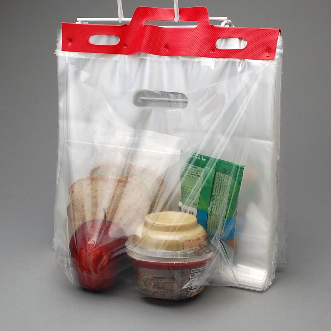 11" X 9" + 4"BG + 1.5"LP 1.5 mil Fast Take Lunch Bags on Header Pack, 1,000/CS