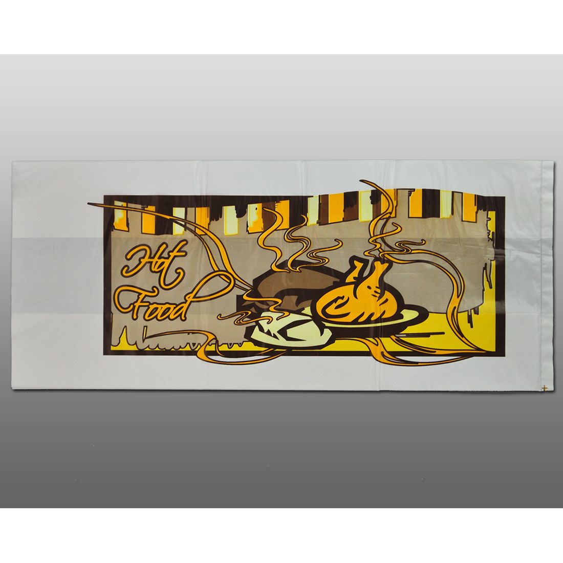 6" x 4" x 14" 1.25 mil HDPE #8 Hot Food Bag w/ Print, 1000/CS