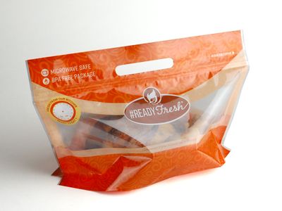 12.75" x 8" + 5.5"BG 2.6 mil #ReadyFresh® Medium Hot Foods Pouch, 250/CS