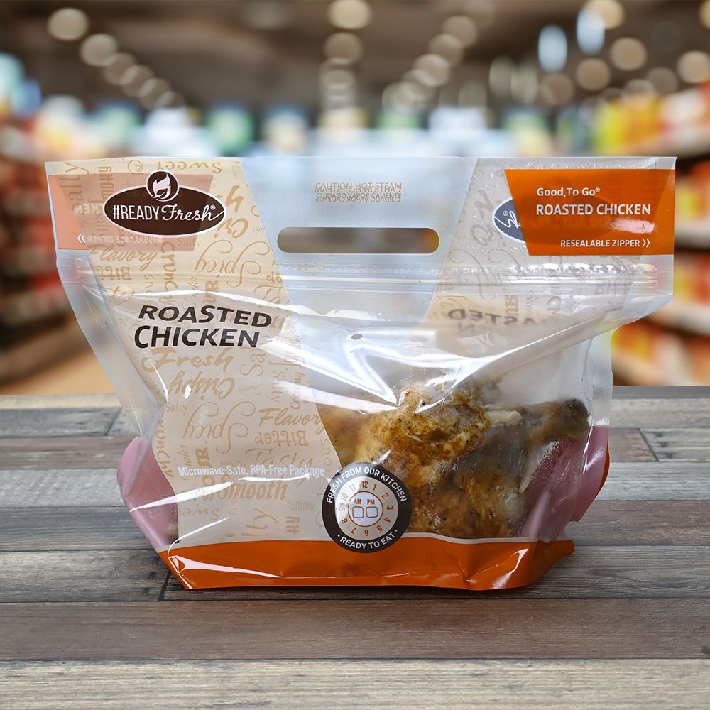 12 3/4 X 8 + 5 1/2 BG #READYFresh Medium Rotisserie Chicken Pouch 2.6 mil 250/cs| Prism Pak