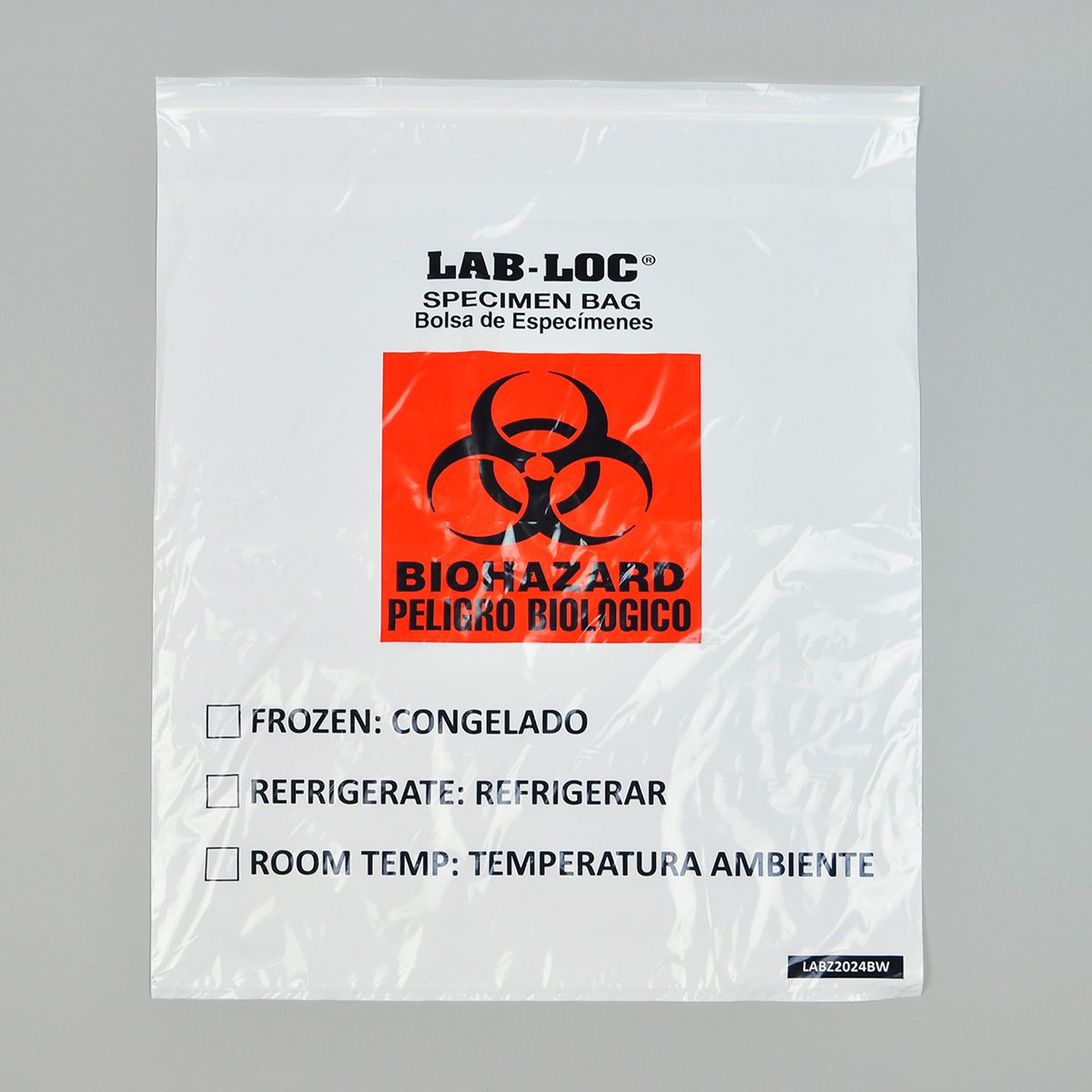 20 20" x 24" 2 mil White Opaque Lab-Loc® Specimen Bags - Large Size, 100/CS