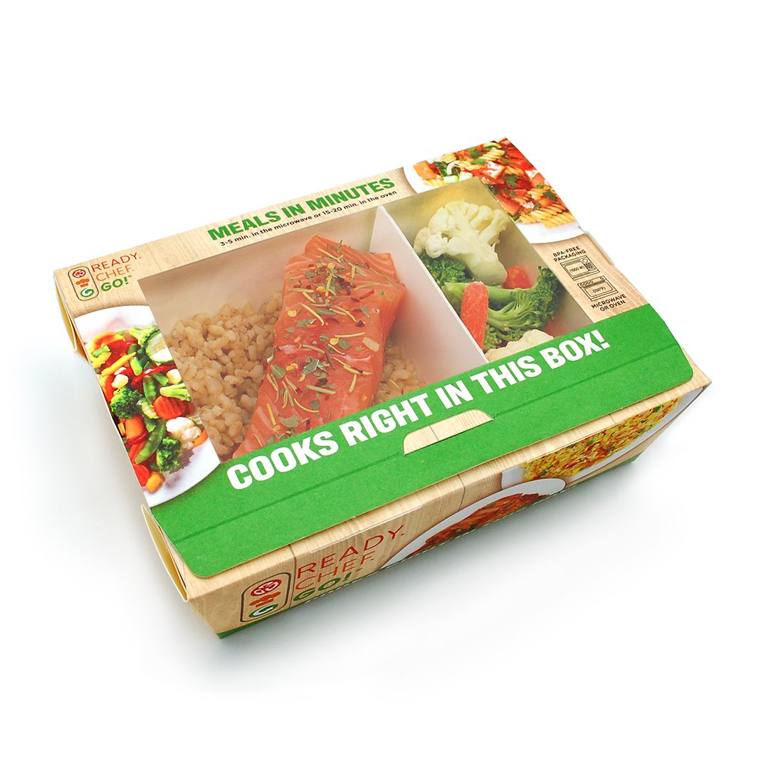 5.5" X 7.5"  Ready. Chef. Go!  Large Dual-Ovenable Container, 250/CS