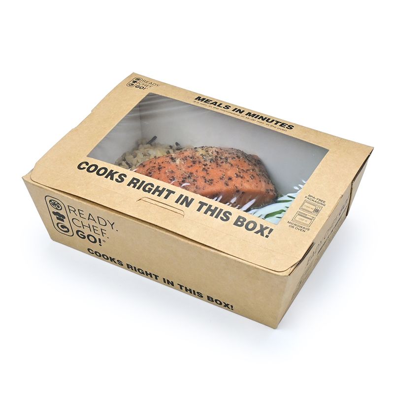 7.5" x 5.5" x 2.375" Ready. Chef. Go!® Kraft Dual Ovenable Box, 400/CS