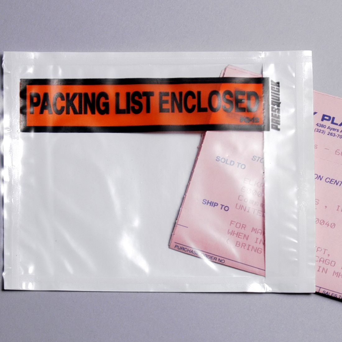 4 1/2 X 5 1/2 Clear Packing List Envelope 1,000/cs| Prism Pak