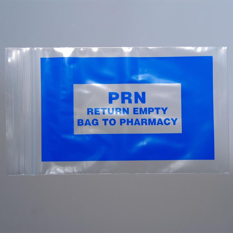 6" x 9" 2 mil Blue PRN Bag - Zipper Reclosable, 1000/CS
