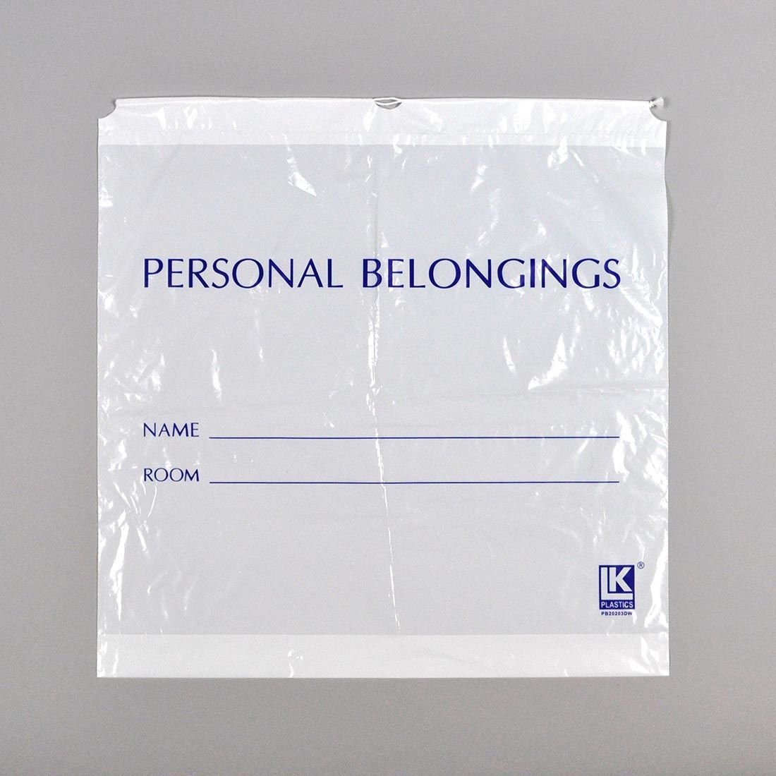 White Opaque Personal Belongings Bag with Cordstring Closure| Prism Pak