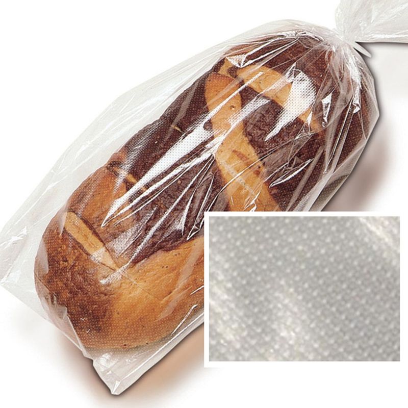 6 x 28 + 1 1/2" LP 0.8 mil Polypropylene Micro-Perf Bread Bags on Wickets, Clear, 1000/CS