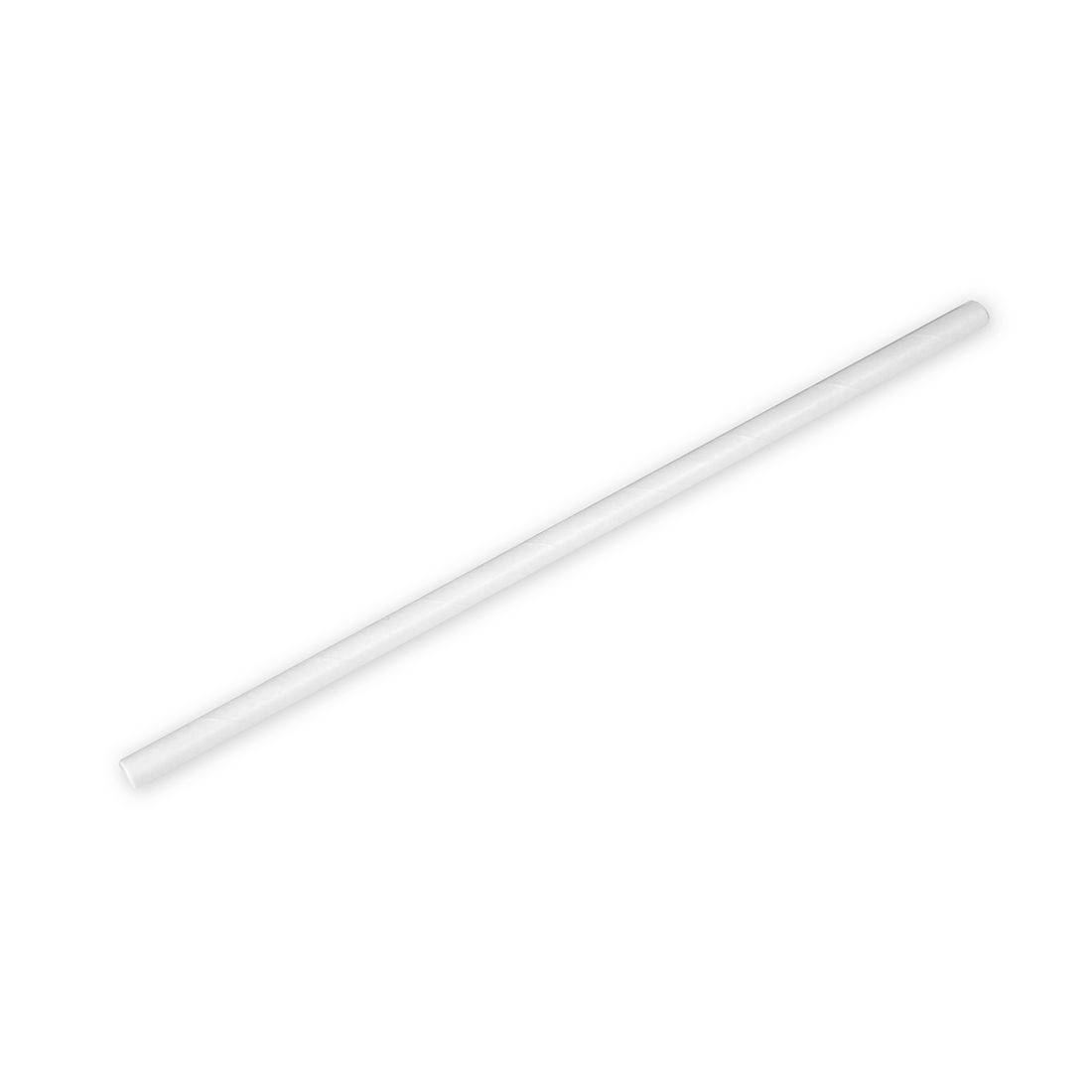 0.25" X 7.75"  Jumbo 7.75" Straw - White - Unwrapped, 4,800/CS