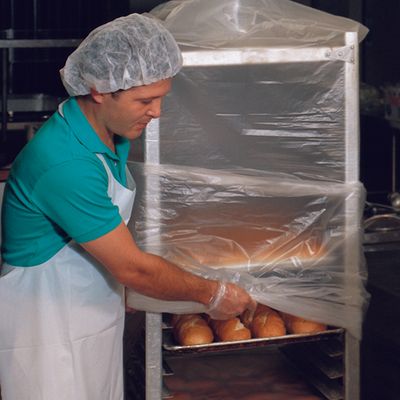 52" x 80" 0.6 mil HDPE Bun Pan Rack Cover -- Flat Pack, 50/CS