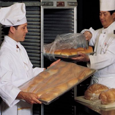 21" x 6" x 35" 0.6 mil HDPE Bun Pan Cover -- Flat Pack, 200/CS