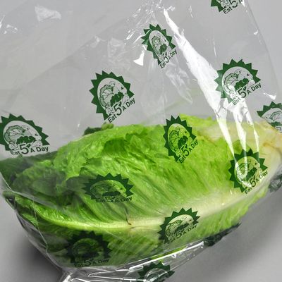 12" x 9.75" + 4"BG 1 mil Co-Extruded Polypropylene Printed Lettuce Bag, 1000/CS