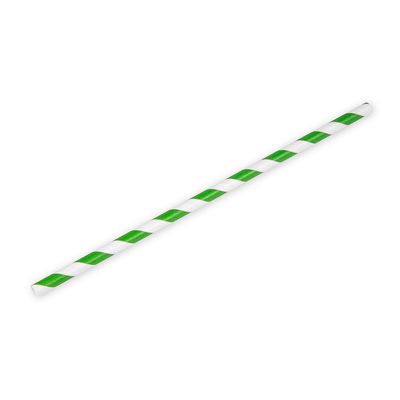 0.248" x 7.75" Jumbo Straw - Red/White - Unwrapped, 4800/CS