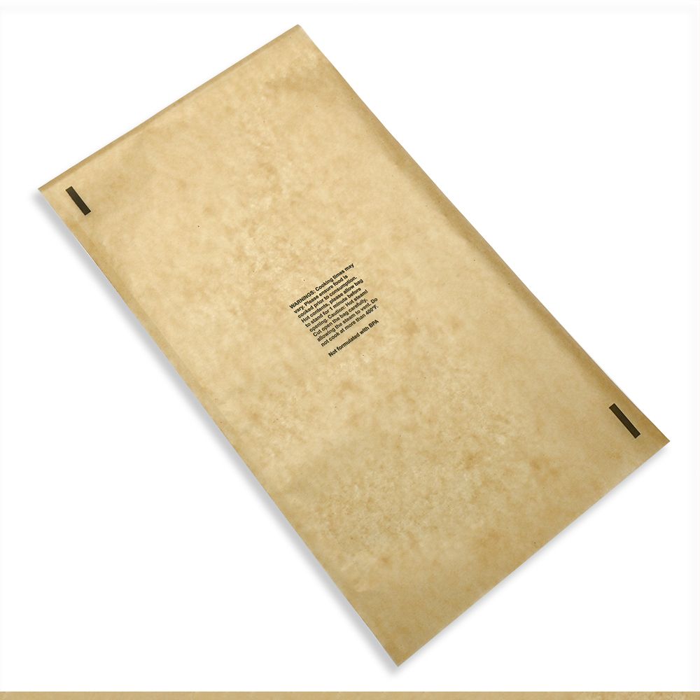 8.9" x 15.7" Ready. Chef. Go!® Heat Seal Cooking Bags for Microwave or Oven - Brown, 250/CS