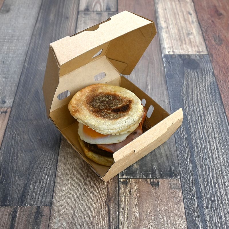 5.5" X 5" X 2.88" #ReadyFresh® Vented Hot Snack Container (Medium), 600/CS