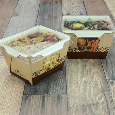 4.25" x 3.5" #ReadyFresh® Kraft Container Clear Lid (Small), 500/CS