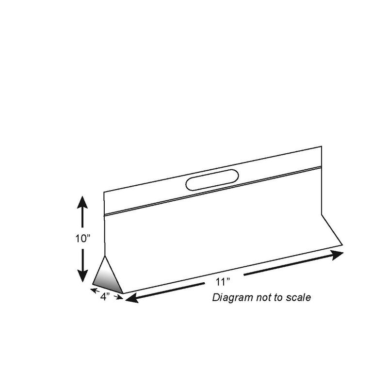 11" x 10" + 4"BG (3 lbs.) 2.5 mil Polypropylene Vented Produce Pouch, 250/CS