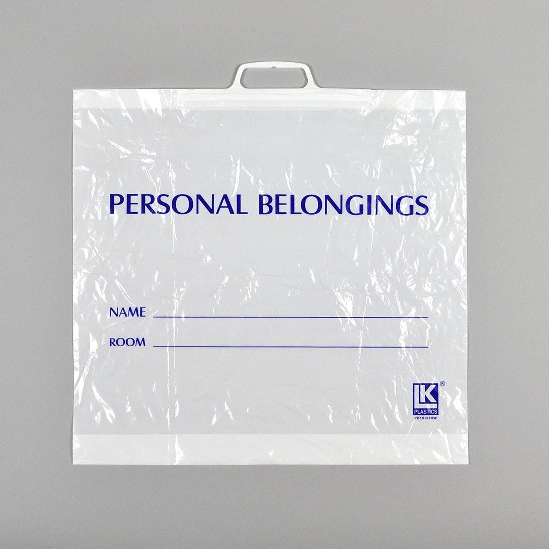 White Opaque Personal Belongings Bag with Snap Handle| Prism Pak