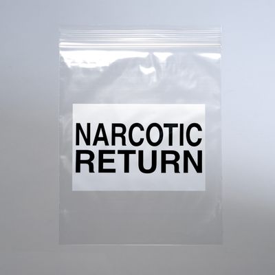 6.5" x 8" 2 mil Narcotic Return Bag - Zipper Reclosable, 1000/CS