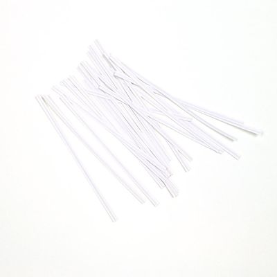 4" Paper Covered Bag Tie -- White, 10000/CS