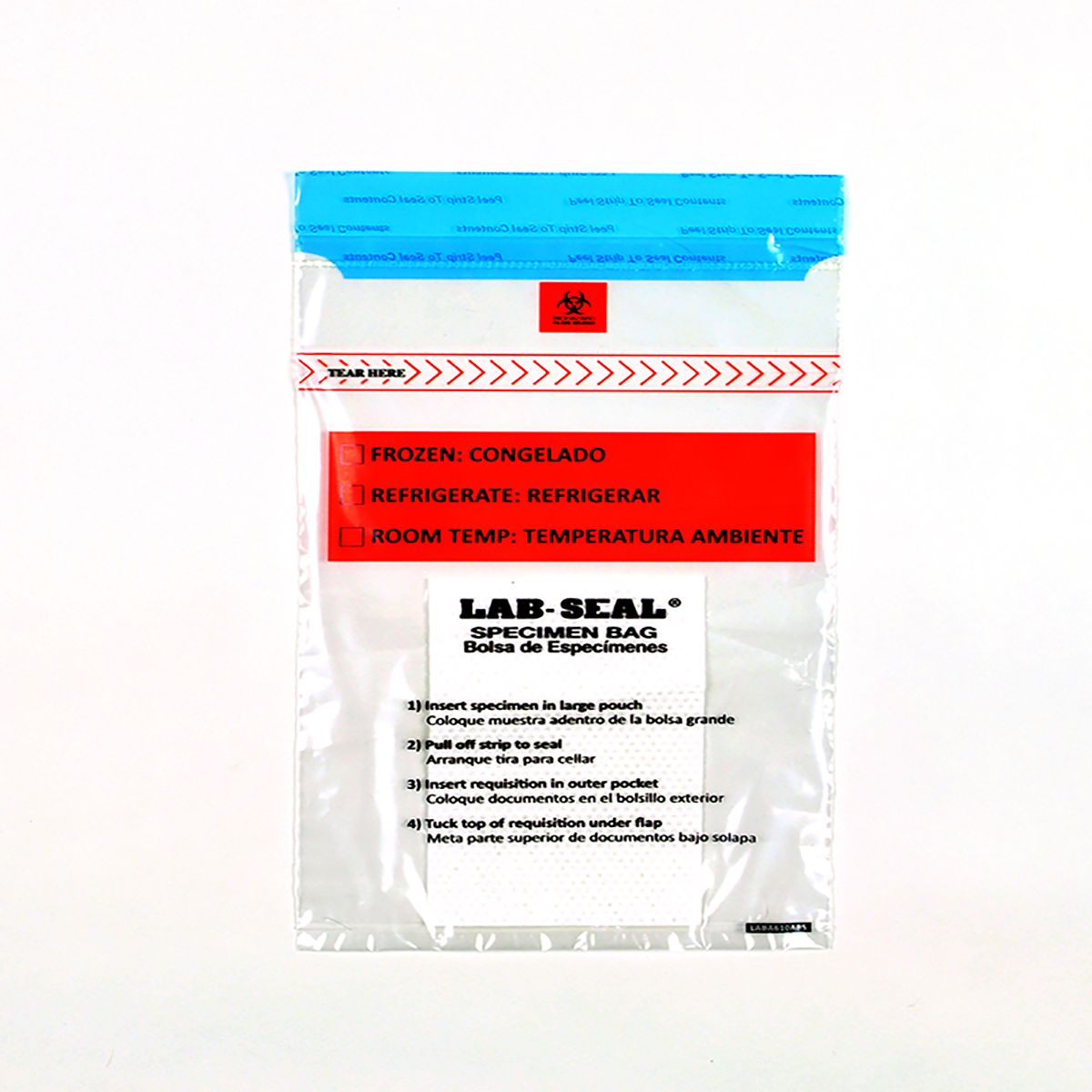 Specimen Bags Lab SealÃ‚Â®Tamper-Evident with Removable Biohazard Symbol and Absorbent Pad| Prism Pak