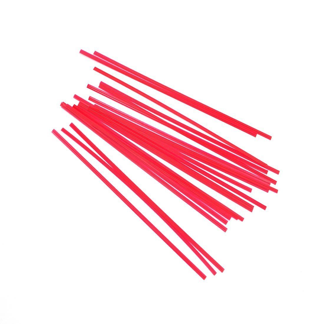 7" Plastic Covered Bag Tie -- Red, 10000/CS