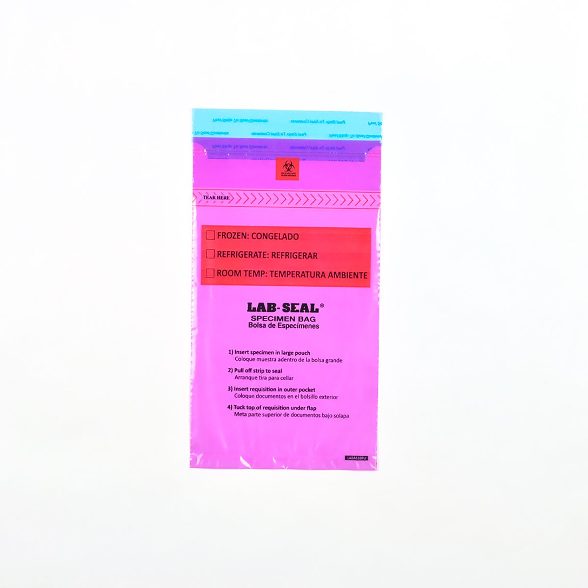 Specimen Bags Lab SealÃ‚Â®Tamper-Evident with Removable Biohazard Symbol - Purple Tint| Prism Pak