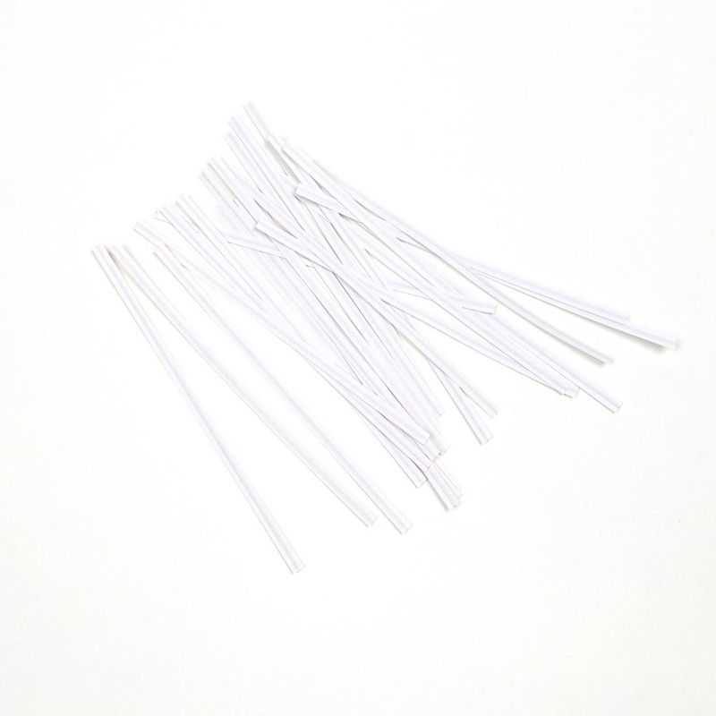 6" Paper Covered Bag Tie -- White, 10000/CS