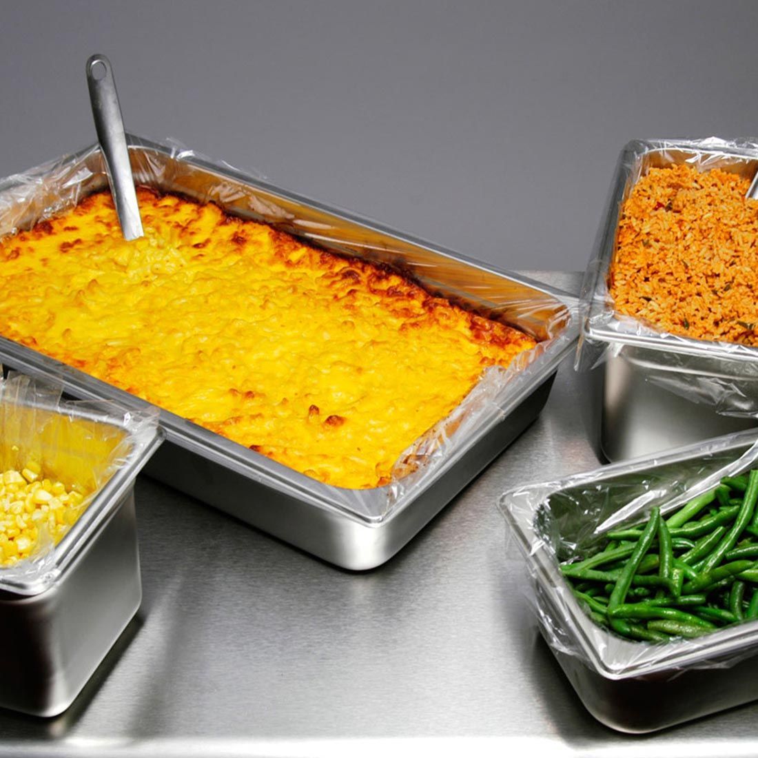 34 X 12 Heavy Duty Value Plus Poly Pan Liner -- Full Pan Shallow and Medium 0.8 mil 100/cs| Prism Pak