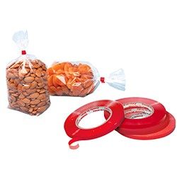 PVC Bag Sealing Tape Red 3/8"  3/8" 12/Case