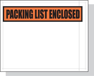 Packing List Envelopes  4.5X5.5 1000/Case