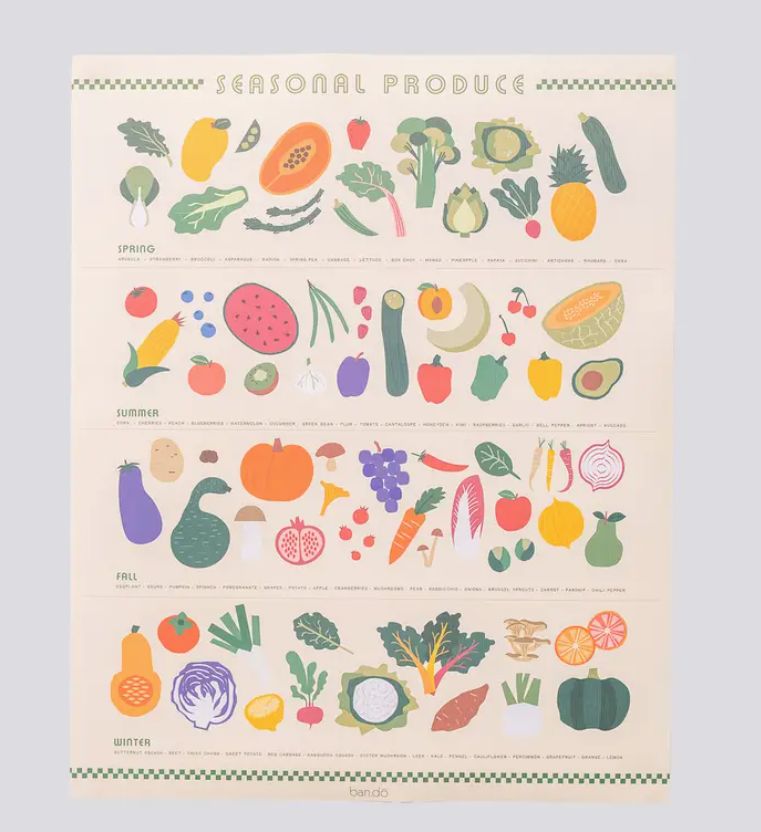 Seasonal Food Calendar, Produce