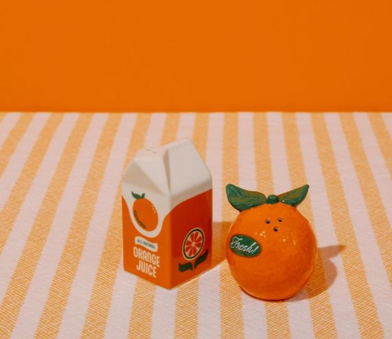 Salt and Pepper Shakers, Orange