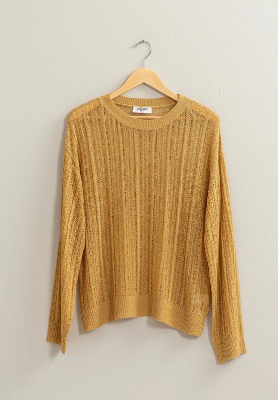 Drop Shoulder Sweater - Sand
