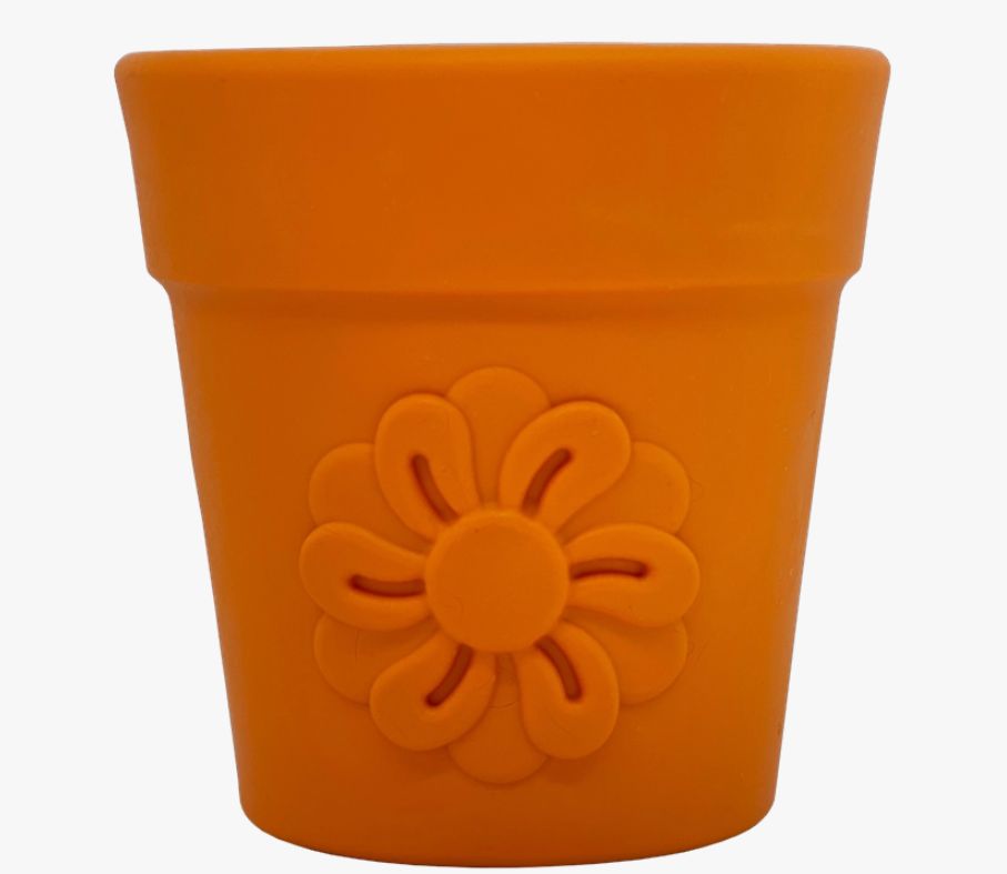 Large Flower Pot Ecup Dog Treat Dispenser