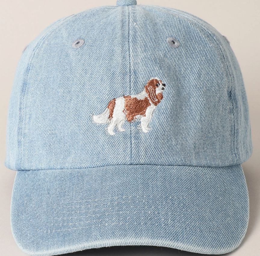 Cavalier King Embroidered Denim Cap Cavalier King Embroidered Denim Cap