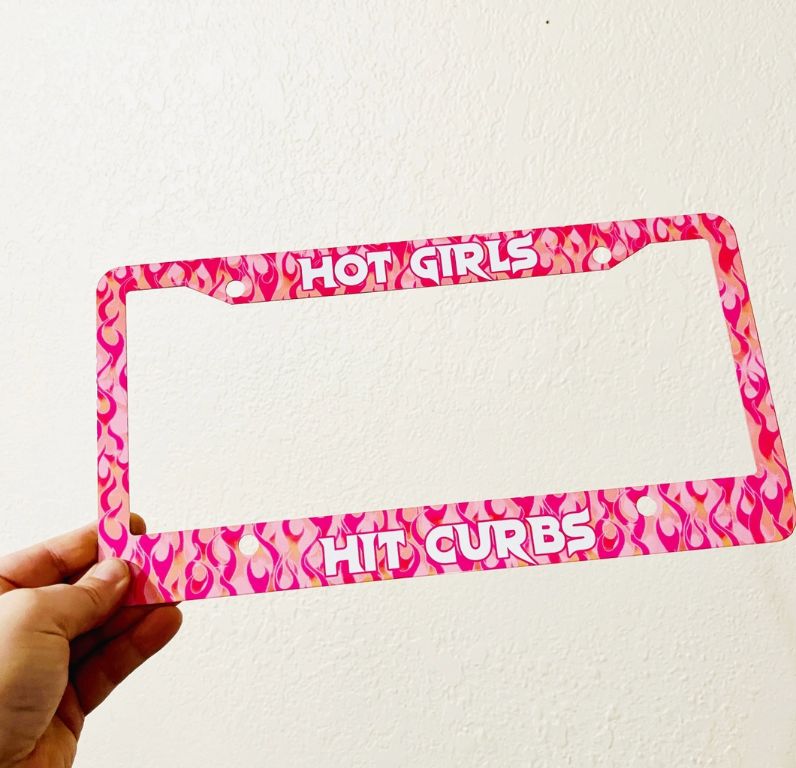 Hot Girls Hit Curbs - Plate Frame