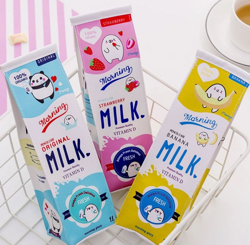 Pencil Case Cute Milk