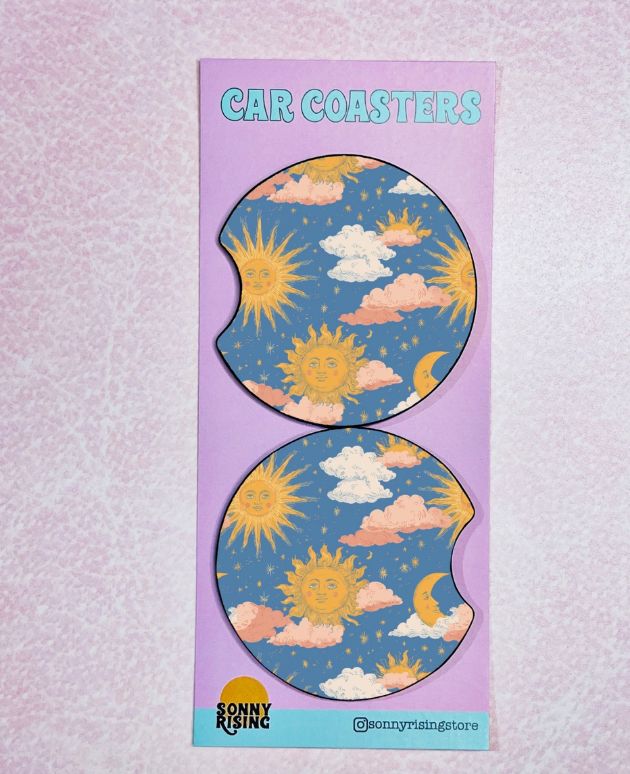 Blue Sky Sun Coasters