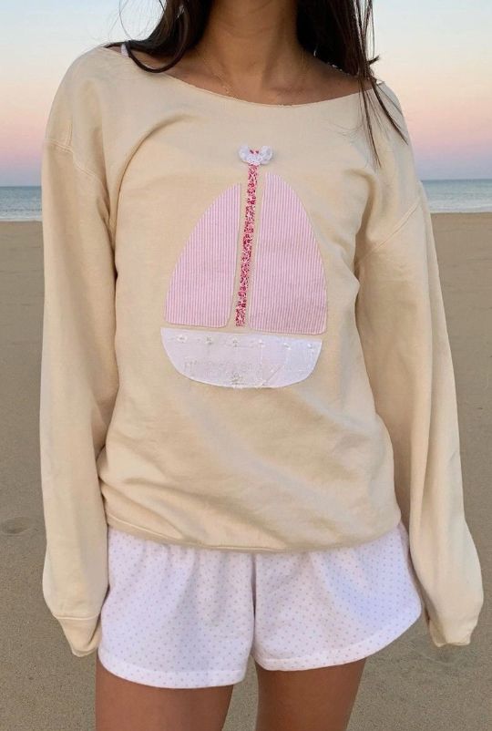 Sailboat Patchwork Sweatshirt