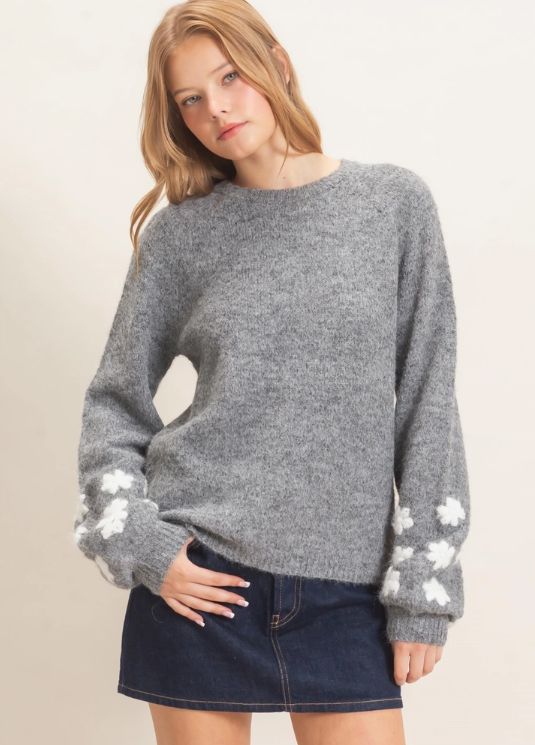 Floral Raglan Sweater