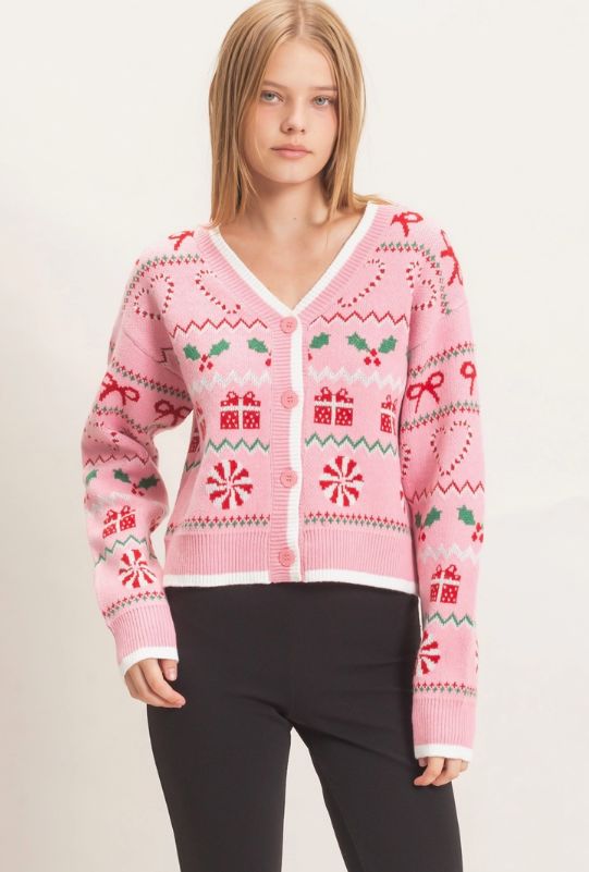 Holiday Jacquard Cardigan