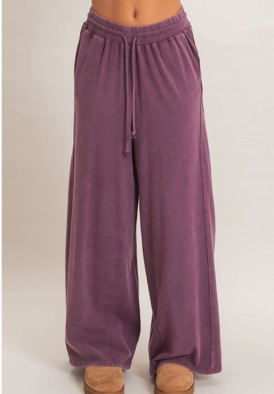 Wide Leg Mineral Wash Pant