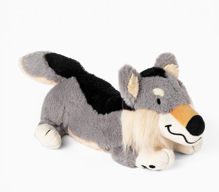 Faux Fur - Weighted Wolf Plush