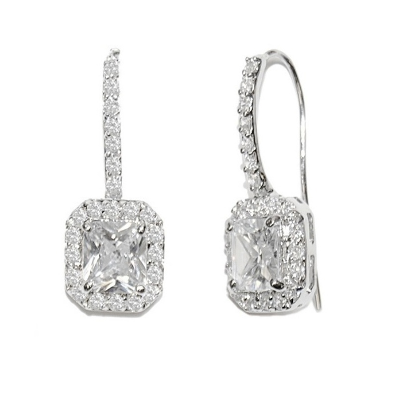 Cubic Zirconia Timeless Beauty Earrings - Silver