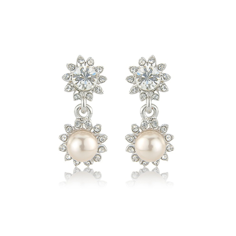 Pearlicious Crystal Earrings - Clear