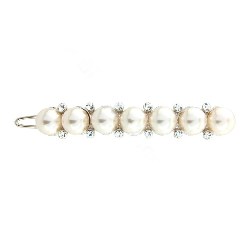 Luxe Crystal & Pearl Clip - Ivory
