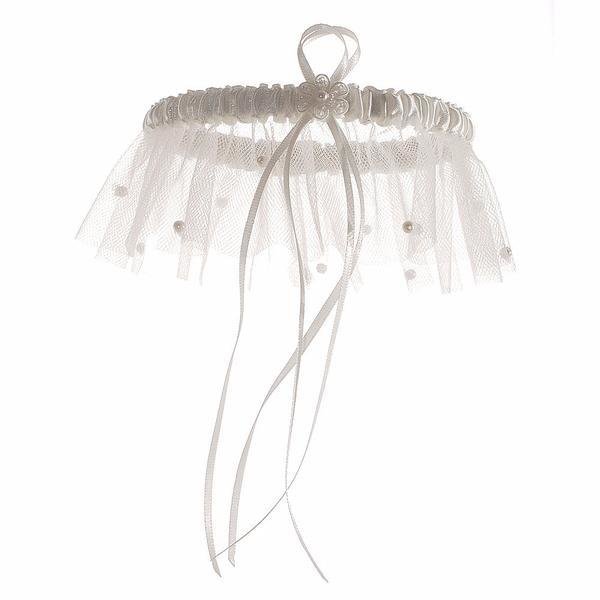 Scattered Pearl Bridal Garter