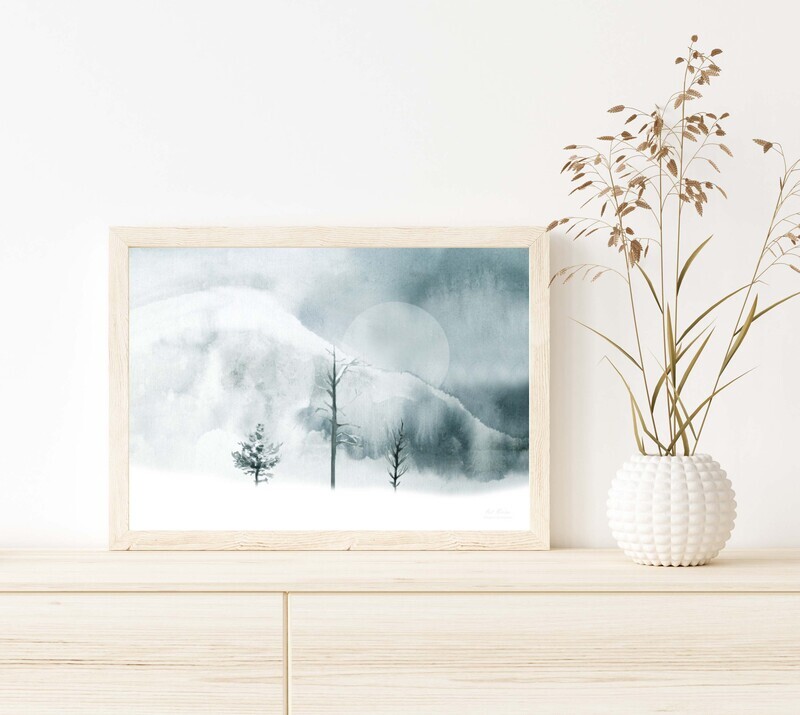 &quot;Kaamos&quot; /&quot;Polar Night&quot; Juliste 21x30cm.