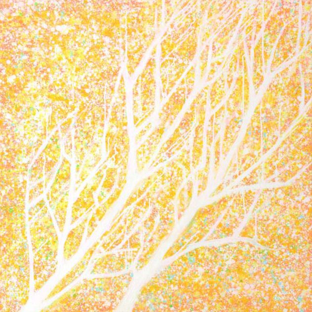 &quot;Valoa kohti&quot;, 14,8x14,8cm kortti. Signeeraus kortin alareunassa ei erotu hyvin.
